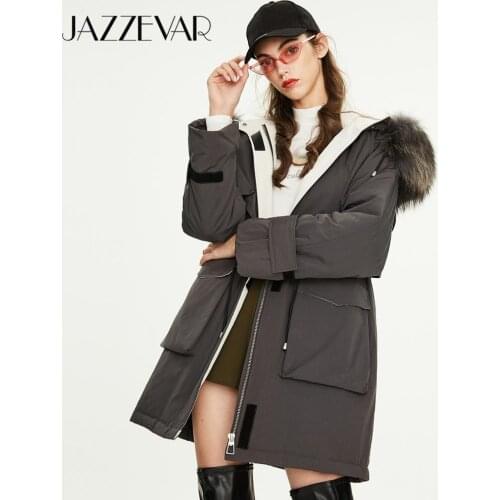 JAZZEVAR 2020 Winter new arrival down jacket women high quality mid-length style with a fur warm women winter coat Y9058