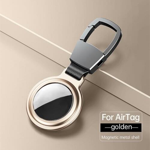 Magnetic Adsorption Cover For Apple Airtag Locator Protective Sleeve Shell For Air Tag Locator Keychain Protector Metal Case