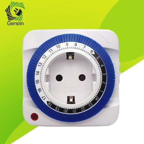 European German Standard Mechanical Intelligent Timer Socket 24-hour Switching Time Controller