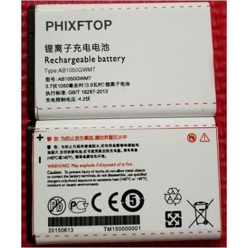 Original PHIXFTOP AB1050CWMC battery For Xenium X116 X125 X126 X128 cellphone AB1050FWMX for PHILIPS CTX116 CTX126 CTX125 MOBILE