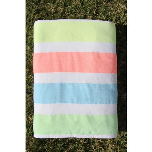 Utlet 100% Cotton Striped 150x150cm Beach Towel