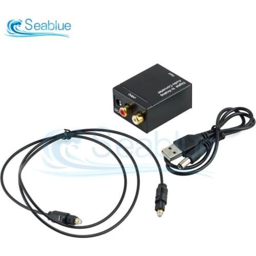 Protable 3.5mm Jack Coaxial Optical Fiber Digital to Analog Audio AUX RCA L/R Converter SPDIF Digital Audio Decoder Amplifier