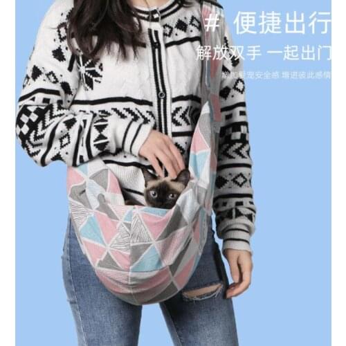 Dog walking bag Cat Handbag Pouch Carrier Small Dogs Single Shoulder Bags Travel Front Mesh Oxford Portable Puppy Products