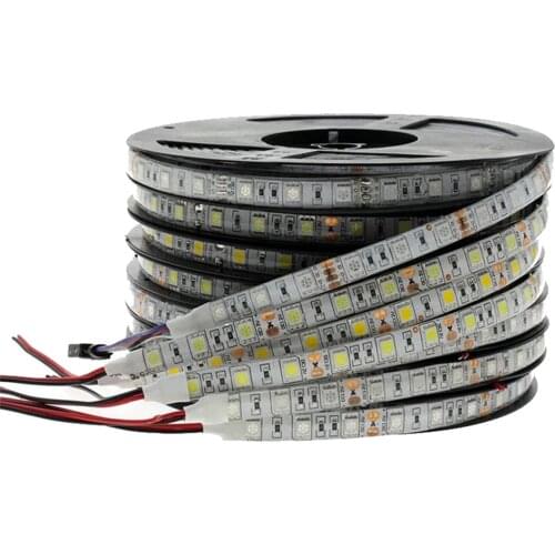 LED Strip 5050 RGB Single Color Flexible LED Light RGB 5050 LED Strip Fita LED Light Strips Flexible 60/120Leds/M DC12V/24v