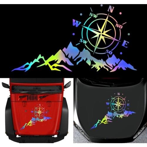 Off-road House Camping Car Shape Car Reflective Decal Sticker Decoration Car Sticker Car Compas Tree Mountain Sticker Accessorie