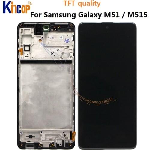 TFT For Samsung Galaxy M51 M515 M515F M515F/DS LCD Touch Screen Digitizer Assembly For Samsung M51 LCD