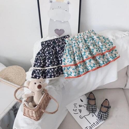 Girls' skirt 2021 spring and summer new Korean baby girls' floral skirt kids clothes