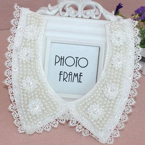 Collars Diamond Crystal Pearls Korean Cowboy Shirt Detachable Shirt Sweater Fake Collar for women