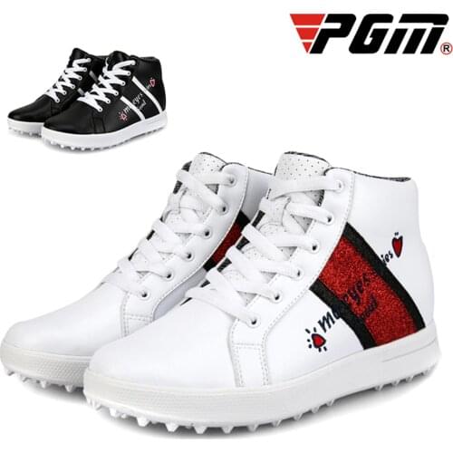 PGM WomenS High-Top Height-Increasing Shoes, WomenS Shoes, Golf Shoes, Waterproof Shoes, Soft Microfiber Leather Shoes