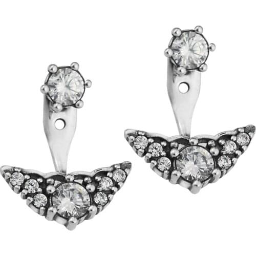 Woman Earrings Fairytale Tiara Earrings Elegant Jewelry Making 925 Original Silver Fashion Earring