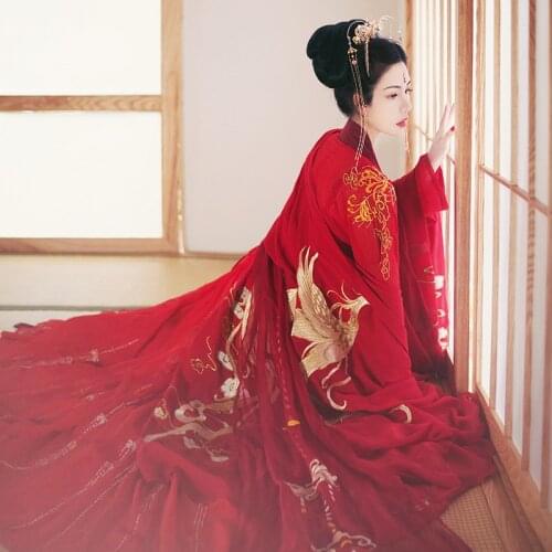 Hanfu Wedding Dress Female Autumn & Winter Traditional Dress Chinese Style Classical Dance Clothing Tang Dynasty Costume DWY4919