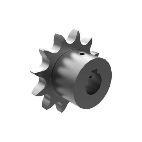 08B 12 Teeth Steel Finish bore B Type Roller Chain Sprocket Hub with Hardened Teeth and 12mm Inner Bore