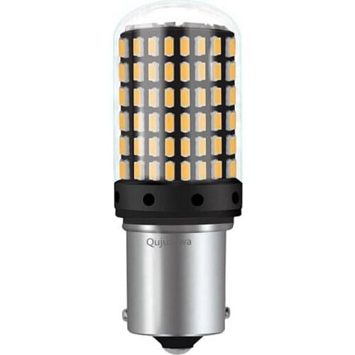 1PCS 1156PY 7507 PY21W BAU15S Super Bright 2000Lm LED No Hyper Flash CANBUS Car Direction Indicator Lamp Auto Turn Signal Light