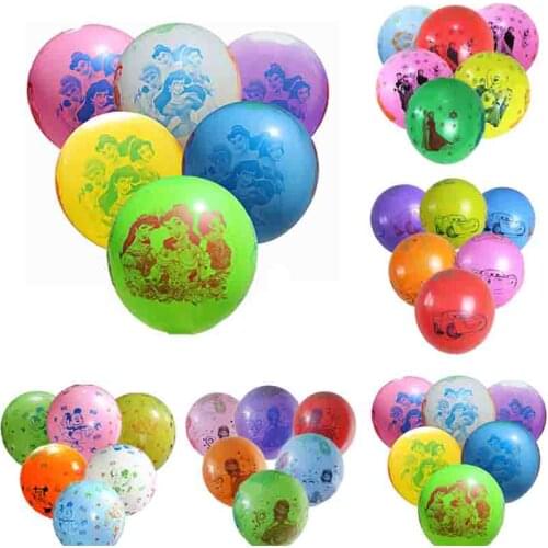 10/20pcs Disney Mickey Mouse Frozen McQueen Sophia Princess Latex Balloon Birthday Party Decoration Baby Shower 12 Inch Balloon