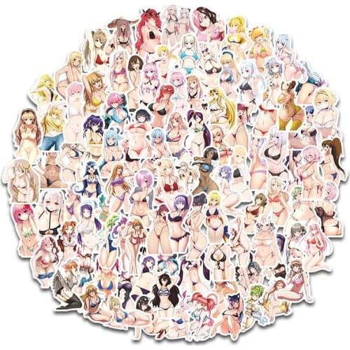 100Pcs Sexy Bikini Girl Sticker Adult Waterproof Suitcase Bike Motorcycle Helmet Car Styling Accessories Stickers