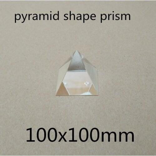 100x100mm 100*100mm K9 pyramid Prism Lens For Physical Experiments and see the rainbow