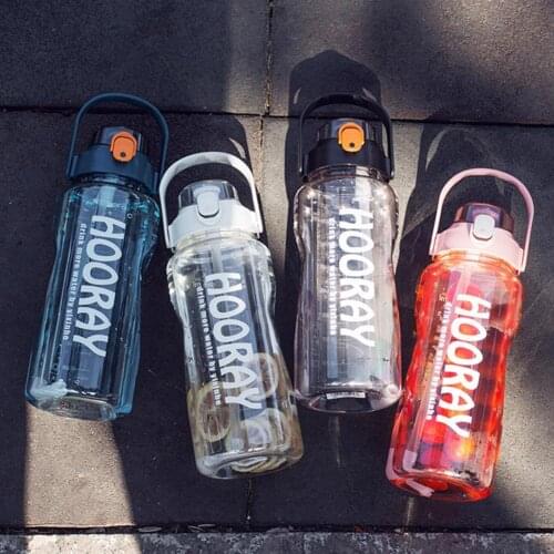 2000ml Water Bottle Food Grade Large Capacity Water Bottle BPA Free Straw Cup Transparent Drinking Water Bottle for Office