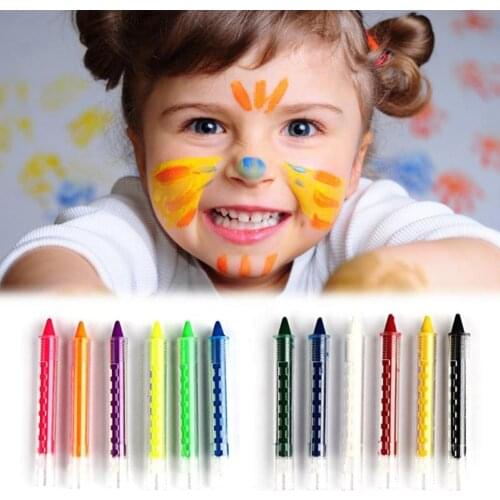 2020 Body Face Painting Crayon 6 Colors Paint Sticks Kit for Halloween Party Kids DIY Gift Hot sale