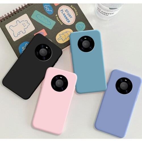 Case For Huawei Mate 40 Pro Case Soft TPU Silicone Case Solid Color Protective Phone Shell For Mate 40 Pro Back Cover Cases