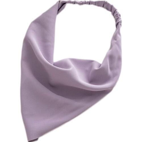 Macaron Solid Candy Color Elastic Hair Scarf Headband Women Girls Triangle Head Kerchief Turban Boho Bandana Headwrap Hair Y1AC