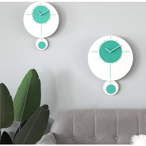 Round Creativity Luxury Wall Clocks Swingable Nordic Modern Silence Wall Clocks Simple Horloge Home Fashion Products EK50bgz