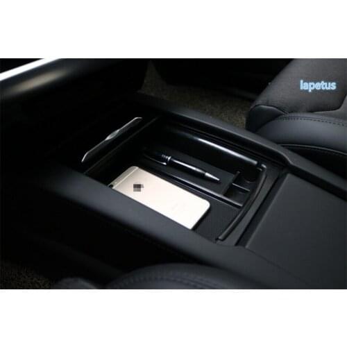 Lapetus Center Control Multifunction Container Box Storage Box Phone Tray Accessory Cover Kit For Tesla Model X / S 2016 2017