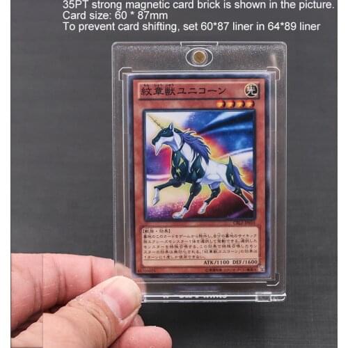 25Pcs/BOX One Touch Magnetic Card Holder 100 Sleeves 6794 Ball Card 35PT 55PT Factory wholesale Semi Rigid Top Loaders Protect