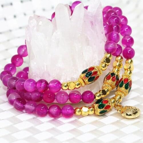 19 style Bohemian style multilayer bracelets natural multicolor agat carnelian onyx 6mm round beads bangle jewelry women B2195