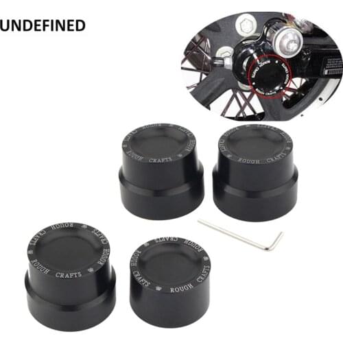 Motorcycle Front Rear Axle Nut Cover Caps Rough Craft CNC 2pcs/4pcs For Harley Street XG500 Road Glide Low Rider Iron 883 XL1200