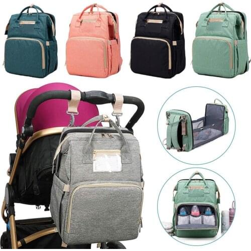 Portable Newborn Baby Diaper Bag Mommy Shooping Travel Backapack Infants Bed Crib Diaper Changing Table Pads Nappy Organizer Bag