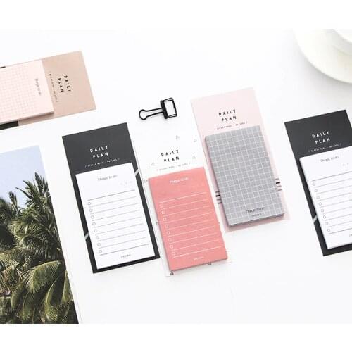 Korean Simple Memo Pads Creative Stationery Fresh Sticker Page Index Weekly Planner To Do List Memo Sheet School Office Supplies