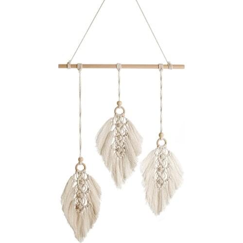 Nordic Tassel Cotton Woven Bohemian Hanging Tapestry Decorative Pendant for Bedroom Living Room Decoration