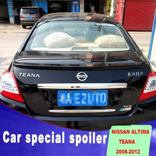 2008 2009 2010 2011 2012 for nissan altima spoiler ABS material any color paint teana spoiler by rear trunk roof primer spoiler