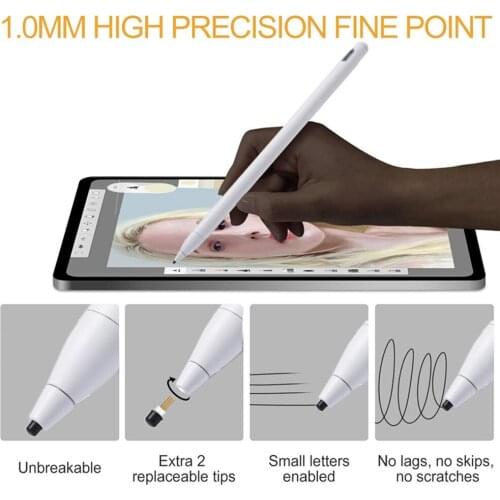 5V/0.2A Stylus Touch Pen For iPad 2018/Pro/Mini/Air Rechargeable Capacitive Pen For LG Tablet Stylus