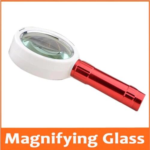 20X LED Illuminated Household Dedicated Handheld Office Reading Magnifier Magnifying Glass Loupe with 10pcs Lamps
