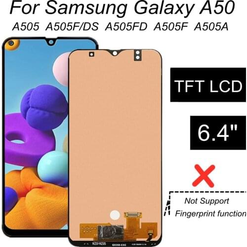 6.4" LCD For Samsung Galaxy A50 2019 A505F/DS A505F A505FD A505A Touch Screen Digitizer Assembly A50 LCD