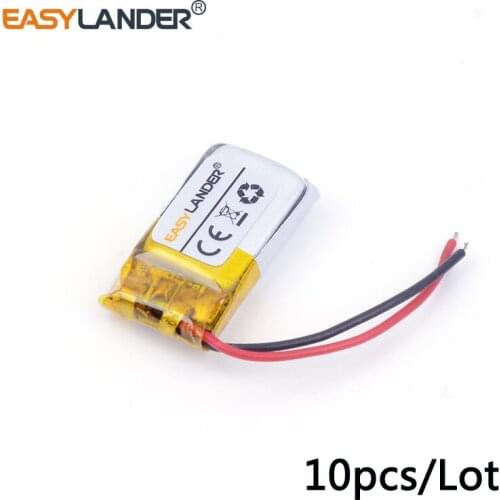 10pcs /Lot 3.7v lithium Li ion polymer rechargeable battery 501220 80mAh For Mp3 MP4 MP5 GPS PSP mobile bluetooth