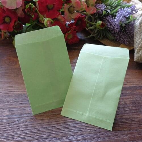 20pcs LightGreen Retro Blank Paper Envelopes Invitation Envelope Gift Card Stationery for Party Favor Paper Bag 7x10cm+1.5cm