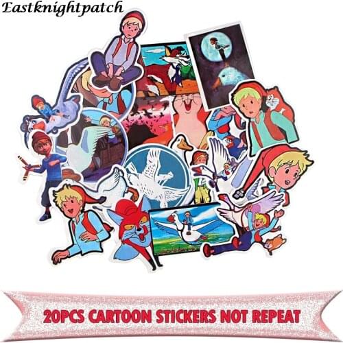 E2249 20pcs Cartoon Stickers Waterproof Skateboard Travel Decals Motorcycles Phone Laptop Luggage Cute Stickers Kids Toys