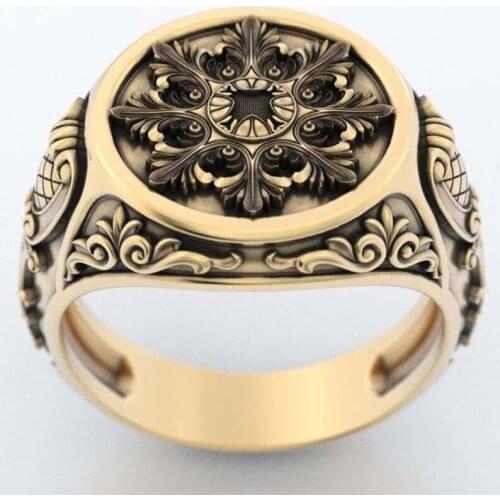 2020 New Three Style Mysterious Eight Petal Leaf Flower Pattern Rings For Women Men Gold/Rose Gold/Silver Color Party Gifts