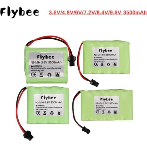 3.6V/4.8V/6V/7.2V/8.4V/9.6V 3500mah NI-MH AA 3000mah Rechargeable Battery Pack For Remote Control Toys Electric Car Volt SM Plug