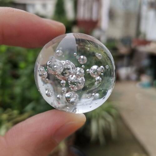 30/40mm Crystal Bubble Ball Quartz Marbles Glass Magic Ball Home Decoration Ornaments Decorative Sphere Ball Figurines Miniature
