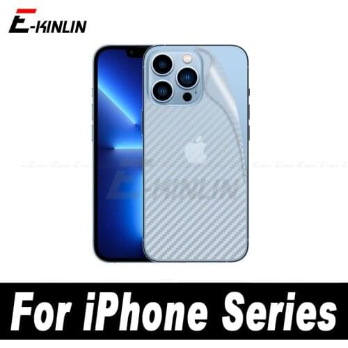 Carbon Fiber Back Cover Film For iPhone 12 mini 11 Pro XS Max XR X 6 6S 7 8 Plus SE 2020 5 5S Rear Screen Protector Sticker