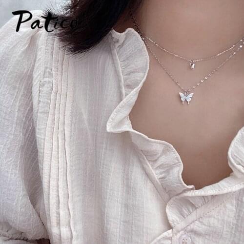 New Arrival 925 Sterling Silver Fashion Butterfly Pendant Necklace For Women Girls CZ Cubic Zirconia Luxury Jewelry Wholesale