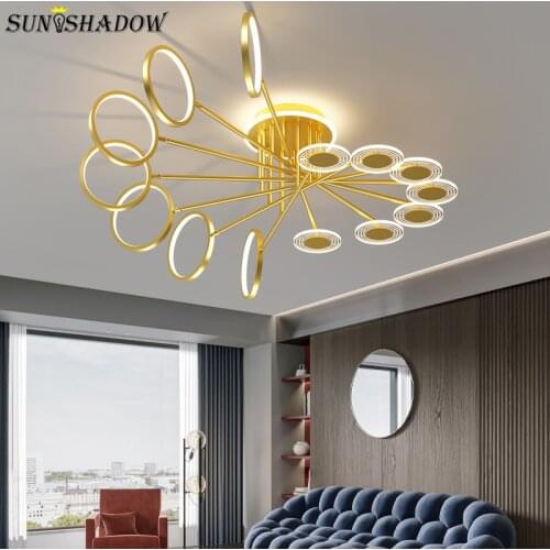 Acrylic Led Chandelier Light Modern 14/10/6arms Chandelier Lamp 110v 220v For Living Room Bedroom Dining Room Indoor Led Lustre