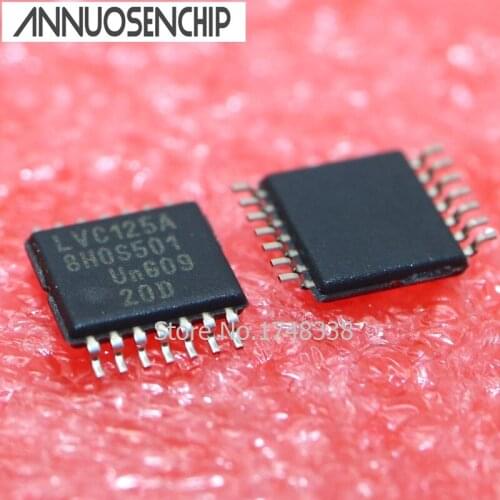 Free shipping 100PCS 74LVC125APW 74LVC125 LVC125 14-TSSOP BUFF DVR TRI-ST QD 14TSSOP 3-State