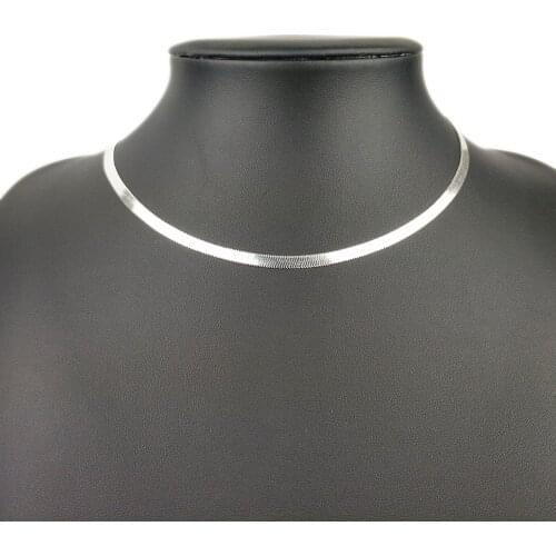 New Gold Silver Color Blade Chain on Neck Choker Necklace Women Sexy Clavicle Necklace Flat Snake Chain Neck Jewelry Gift