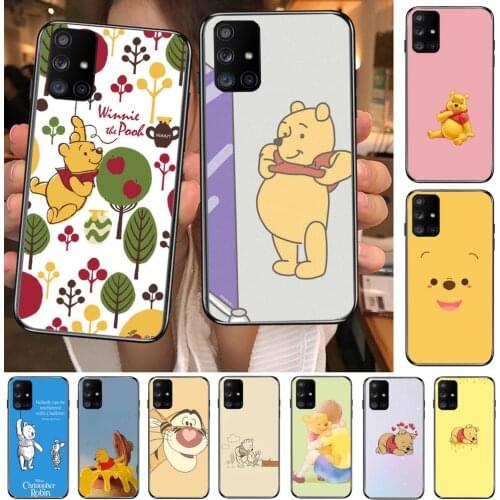 Winnie Bear Hug Phone Case Hull For Samsung Galaxy A50 A51 A20 A71 A70 A40 A30 A31 A80 E 5G S Black Shell Art Cell Cove funda