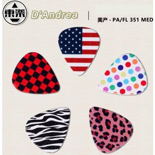 D'Andrea Cool Plecs PA351 USA Flag and Patterns Guitar Picks