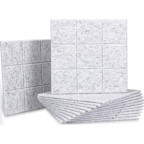 Quality 12 Pcs Acoustic Absorption Panels,Sound Panels Beveled Edges,Acoustic Treatment for Home and Office,9 Square Designs
